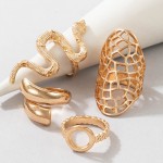 Arihant Women Set of 4 Gold Plated Contemporary Finger Ring