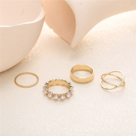 Arihant Gold Plated Stackable Rings Set of 4