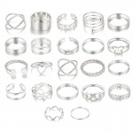 Arihant Women Silver Plated Contemporary Stackable Rings Set of 23