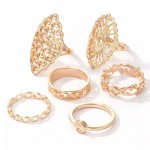 Arihant Women Cocktail Set of 6 Gold Plated Contemporary Finger Ring