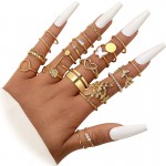 Arihant Gold Plated Set of 24 Contemporary Stackable Rings Set
