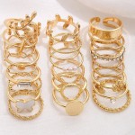 Arihant Gold Plated Set of 24 Contemporary Stackable Rings Set