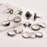 Arihant Combo of 15 Silver Plated Mixed Sized Rings PC-RNG-901