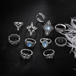 Arihant Combo of 11 Silver Plated Mixed Sized Rings PC-RNG-903