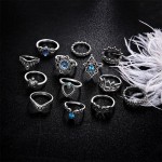 Arihant Combo of 13 Silver Plated Mixed Sized Rings PC-RNG-904