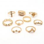 Arihant Combo of 17 Gold Plated Mixed Sized Rings PC-RNG-905