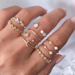 Arihant Jewellery For Women Gold Plated Rings Combo 914