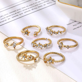 Arihant Jewellery For Women Gold Plated Rings Combo