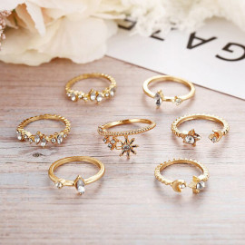 Arihant Jewellery For Women Gold Plated Rings Combo