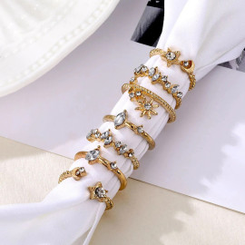 Arihant Jewellery For Women Gold Plated Rings Combo