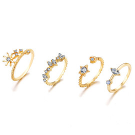Arihant Jewellery For Women Gold Plated Rings Combo