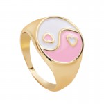 Arihant Jewellery For Women Gold Plated Gold Toned Pink Rings Set of 4