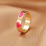 Arihant Jewellery For Women Gold Plated Gold Toned Pink Rings Set of 4