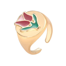 Arihant Jewellery For Women Gold Plated Multicolor Rings Set of 4