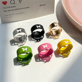 Arihant Jewellery For Women Gold Plated Multicolor Butterfly inspired Rings Set of 12