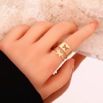 Arihant Jewellery For Women Gold Plated Multicolor Butterfly inspired Rings Set of 12
