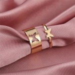 Arihant Jewellery For Women Gold Plated Multicolor Butterfly inspired Rings Set of 12