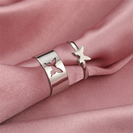 Arihant Jewellery For Women Gold Plated Multicolor Butterfly inspired Rings Set of 12