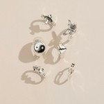Arihant Jewellery For Women Silver Plated Silver-Toned  Rings Set of 6