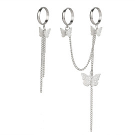 Arihant Jewellery For Women Silver Plated Silver Toned Butterfly Inspired Chain Rings Set