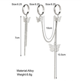 Arihant Jewellery For Women Silver Plated Silver Toned Butterfly Inspired Chain Rings Set