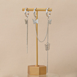 Arihant Jewellery For Women Silver Plated Silver Toned Butterfly Inspired Chain Rings Set