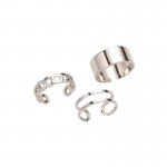 Arihant Jewellery For Women Silver Plated Contemporary Stackable Rings Set of 3