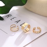 Arihant Jewellery For Women Gold Plated Contemporary Stackable Rings Set of 3