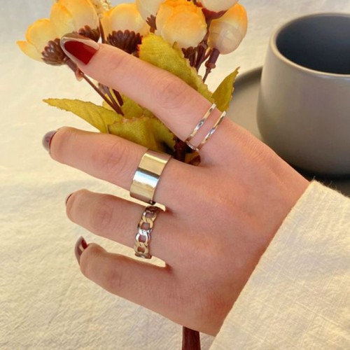Arihant Jewellery For Women Gold Plated Contemporary Stackable Rings Set of 3