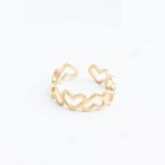 Arihant Jewellery For Women Hearts inspired Gold Plated Adjustable Rings Set of 2
