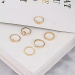Arihant Gold Toned Gold Plated Stackable Rings Set of 7