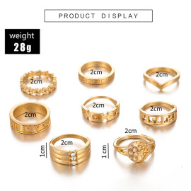 Arihant Women Contemporary Stackable Rings Set of 8