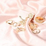 Arihant Gold Plated Snake inspired Stackable Rings Set of 10