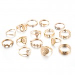 Arihant Gold Plated Contemporary Stackable Rings Set of 15