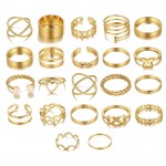 Arihant Women Gold Plated Contemporary Stackable Rings Set of 23