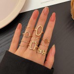 Arihant Women Gold Plated Contemporary Stackable Rings Set of 11