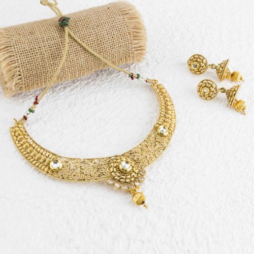 Arihant Kundan Used Traditional Necklace Set 12449