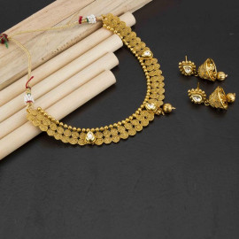 Arihant Kundan Used Coinage Collection Antique Necklace Set 12460