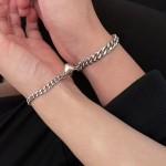 Arihant Silver Plated Set of 2 Couple's Joinable Bracelets