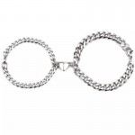 Arihant Silver Plated Set of 2 Couple's Joinable Bracelets