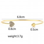 Arihant Stunning AD Gold Plated Contemporary Heart themed Cuff Bracelet for Women/Girls