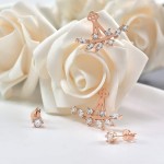 Arihant Rose Gold Plated Rose Gold Toned Contemporary Jacket Earrings