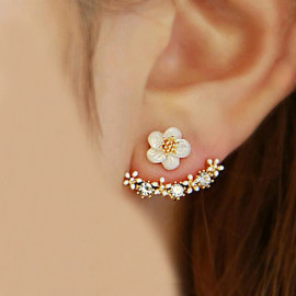 Arihant Gold Plated Gold Toned Contemporary Jacket Earrings