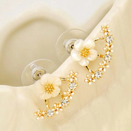 Arihant Gold Plated Gold Toned Contemporary Jacket Earrings