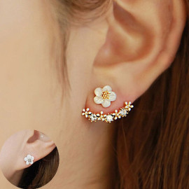 Arihant Gold Plated Gold Toned Contemporary Jacket Earrings