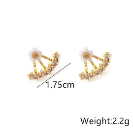 Arihant Gold Plated Gold Toned Contemporary Jacket Earrings