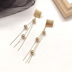 Arihant Gold Plated Long Square Tassel Earrings