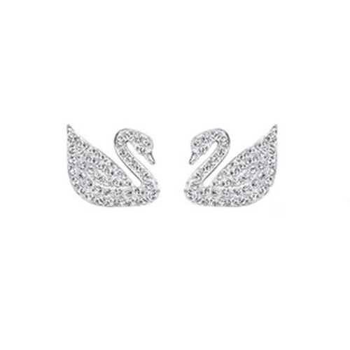 Arihant Silver Plated Silver Toned Swan inspired S...