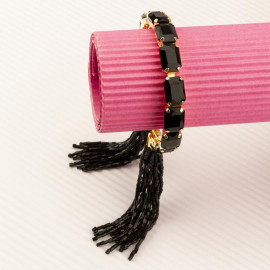 Arihant Black Handcrafted Cuff Bracelet 17139