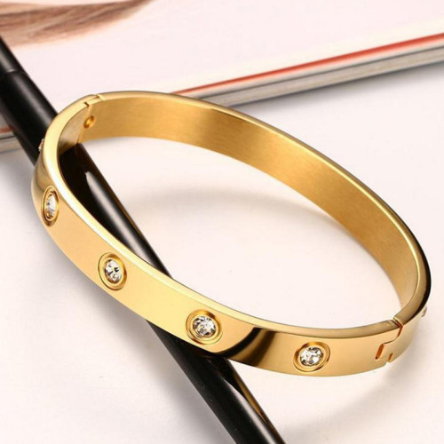 Arihant Jewellery For Women Contemporary Gold Plated Love AD Bracelet